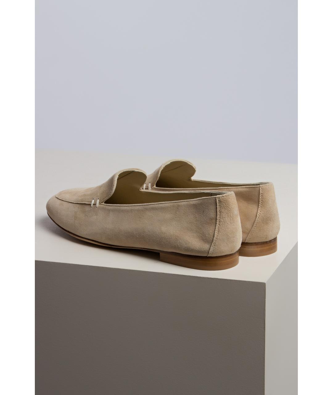 KITON Бежевые замшевые лоферы, фото 3