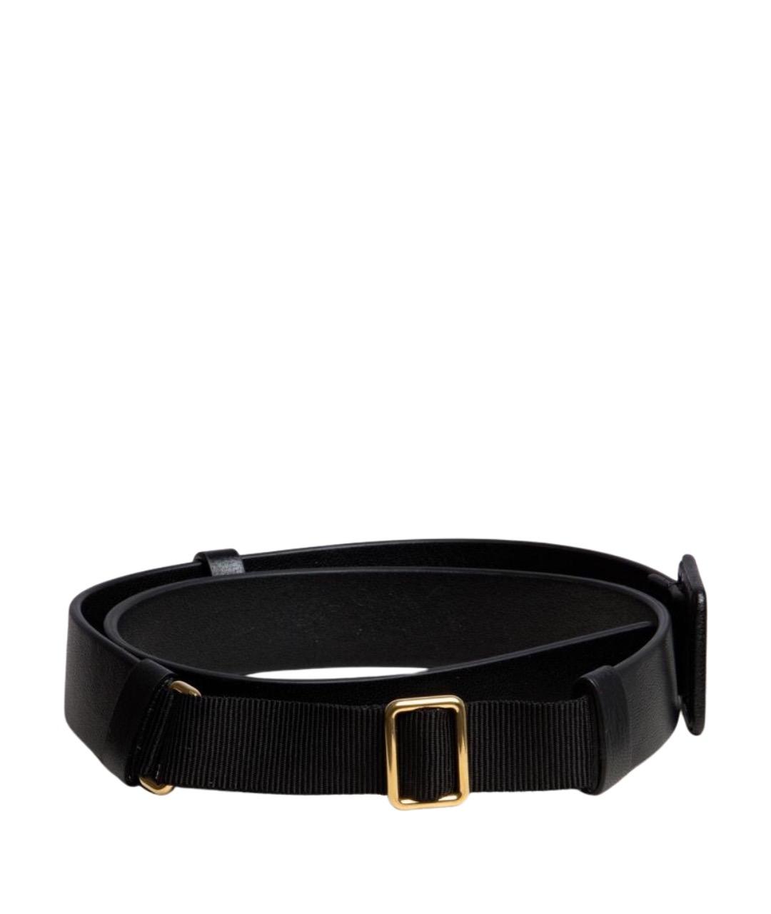 JIL SANDER Черный кожаный ремень, фото 1