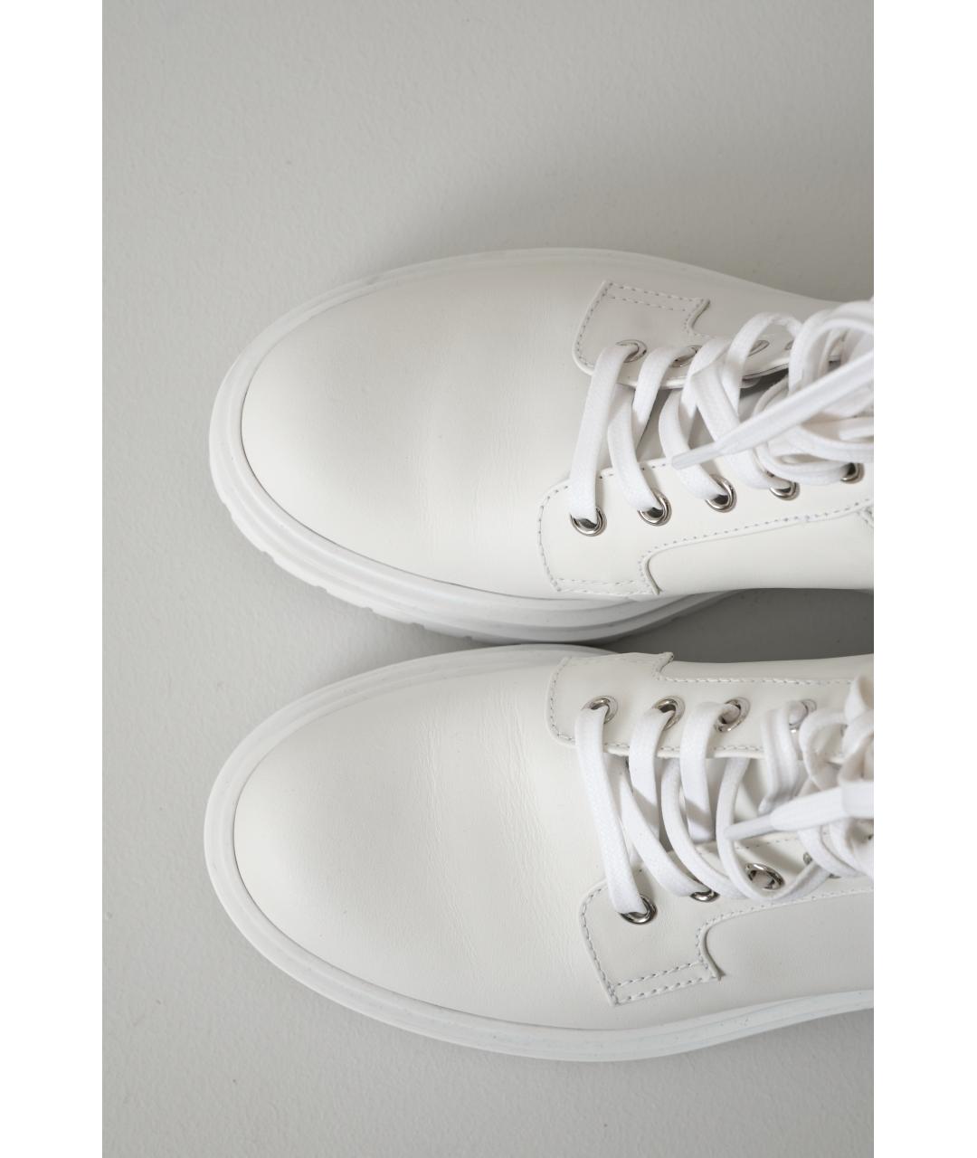 GIANVITO ROSSI Белые кожаные ботинки, фото 5