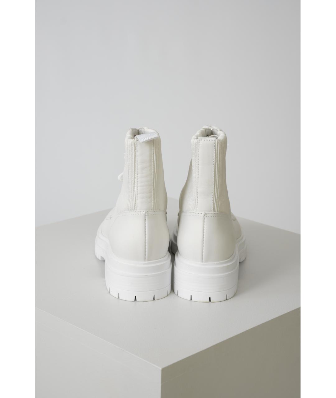 GIANVITO ROSSI Белые кожаные ботинки, фото 4