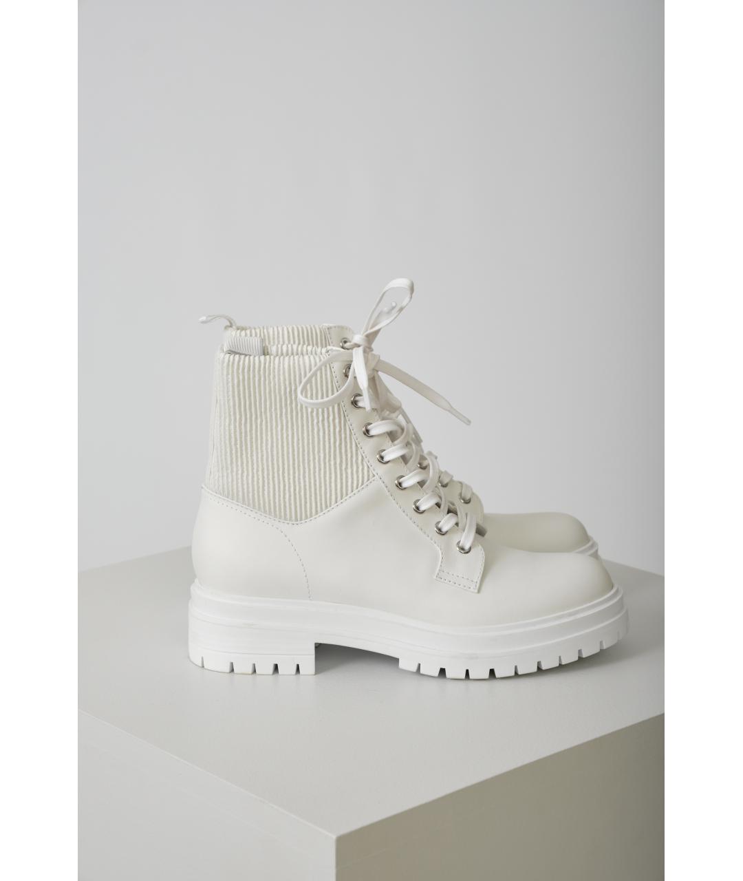 GIANVITO ROSSI Белые кожаные ботинки, фото 2