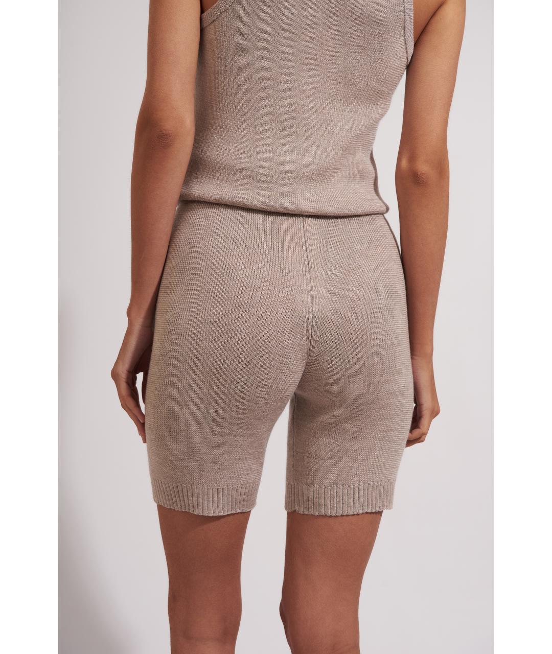 MAGDA BUTRYM Бежевые шерстяные шорты, фото 7