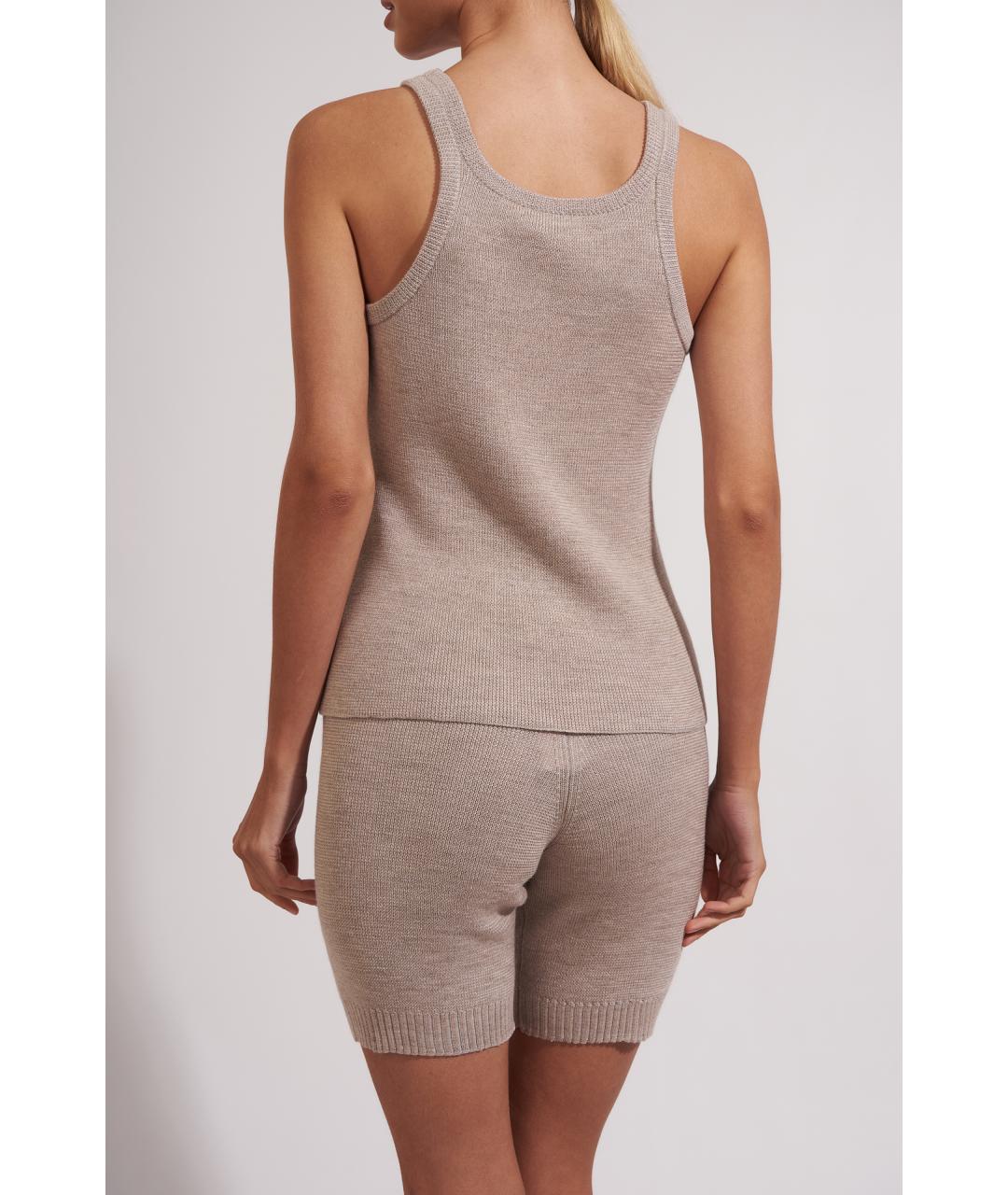 MAGDA BUTRYM Бежевые шерстяные шорты, фото 5