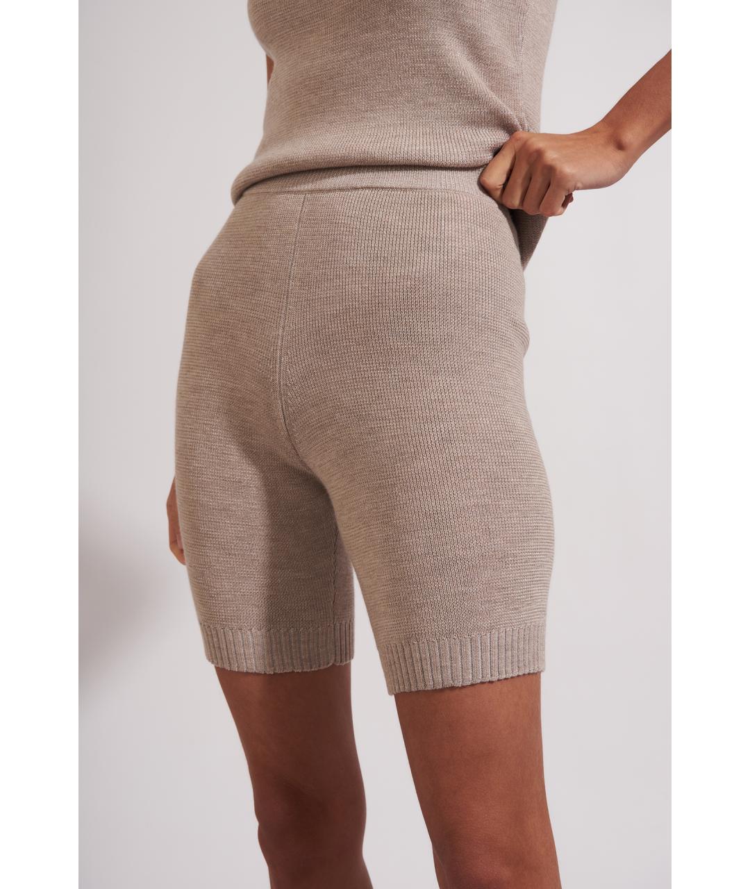 MAGDA BUTRYM Бежевые шерстяные шорты, фото 6