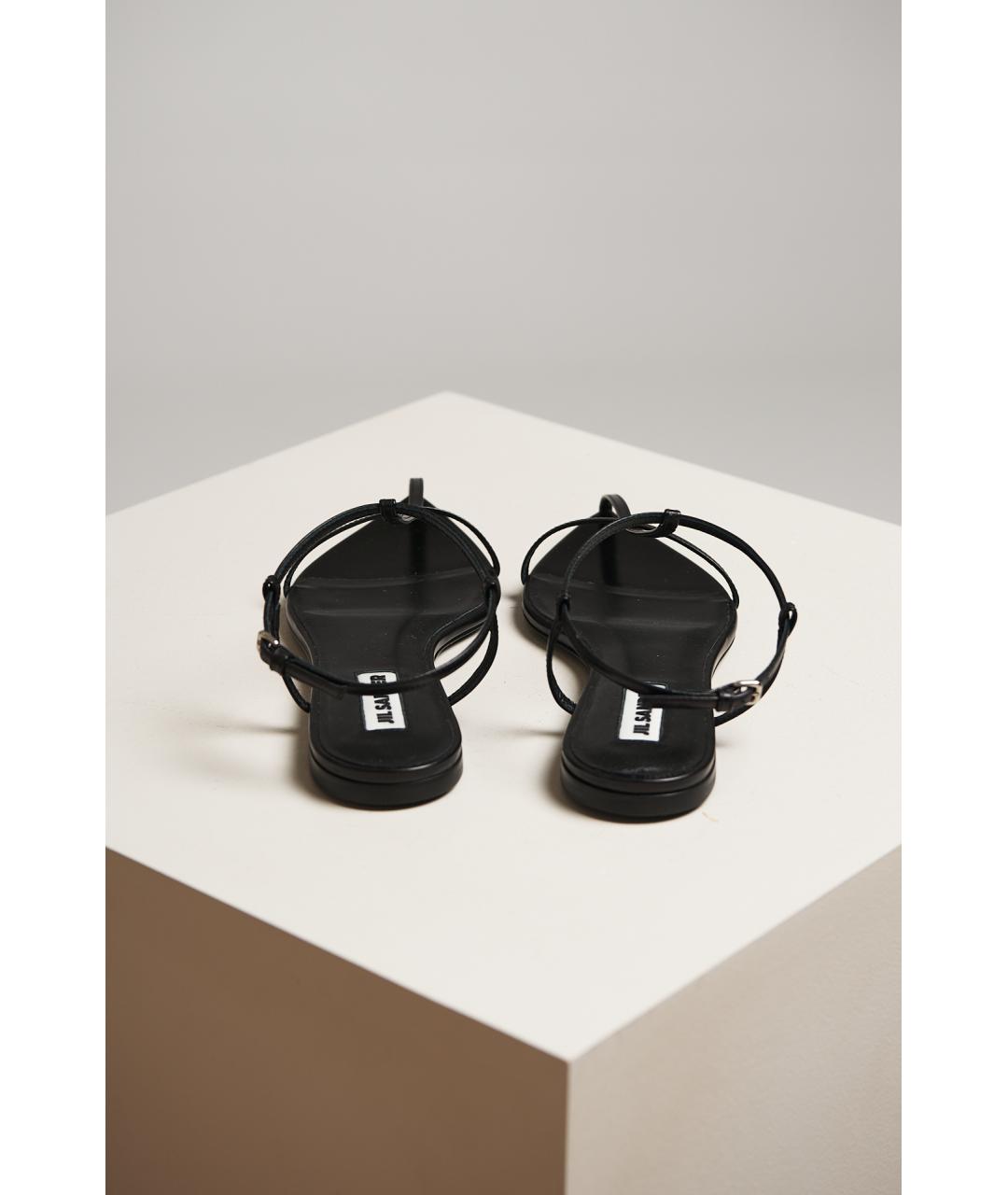 JIL SANDER Коричневые кожаные сандалии, фото 4