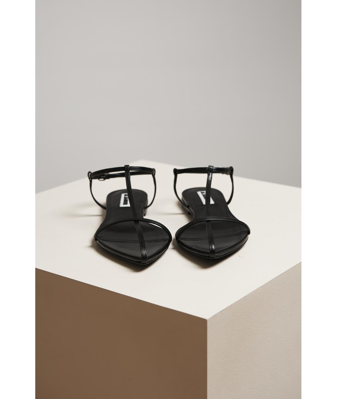 JIL SANDER Коричневые кожаные сандалии, фото 2