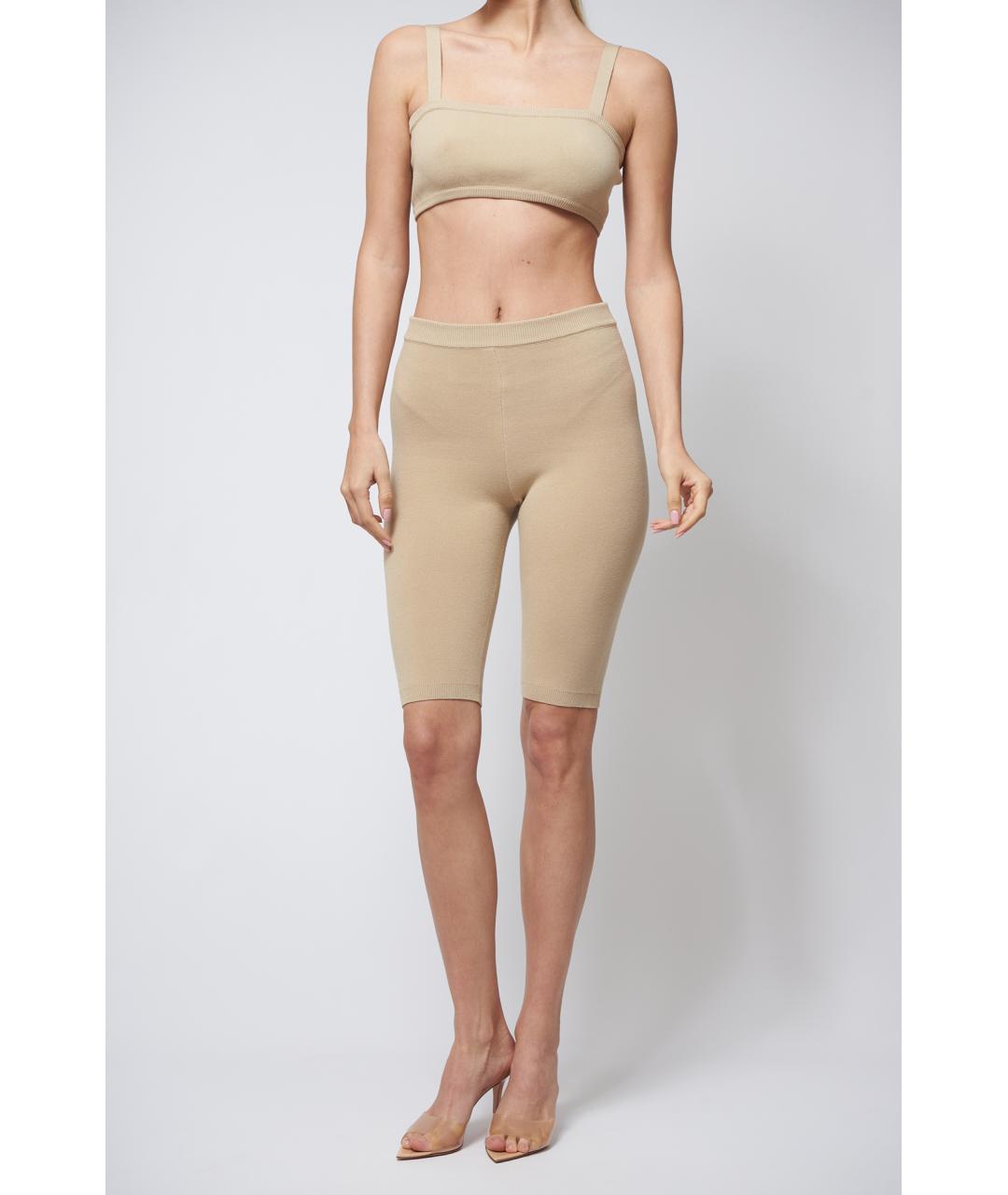 MAGDA BUTRYM Бежевые вискозные шорты, фото 3