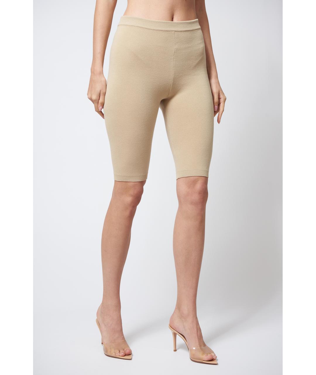 MAGDA BUTRYM Бежевые вискозные шорты, фото 4