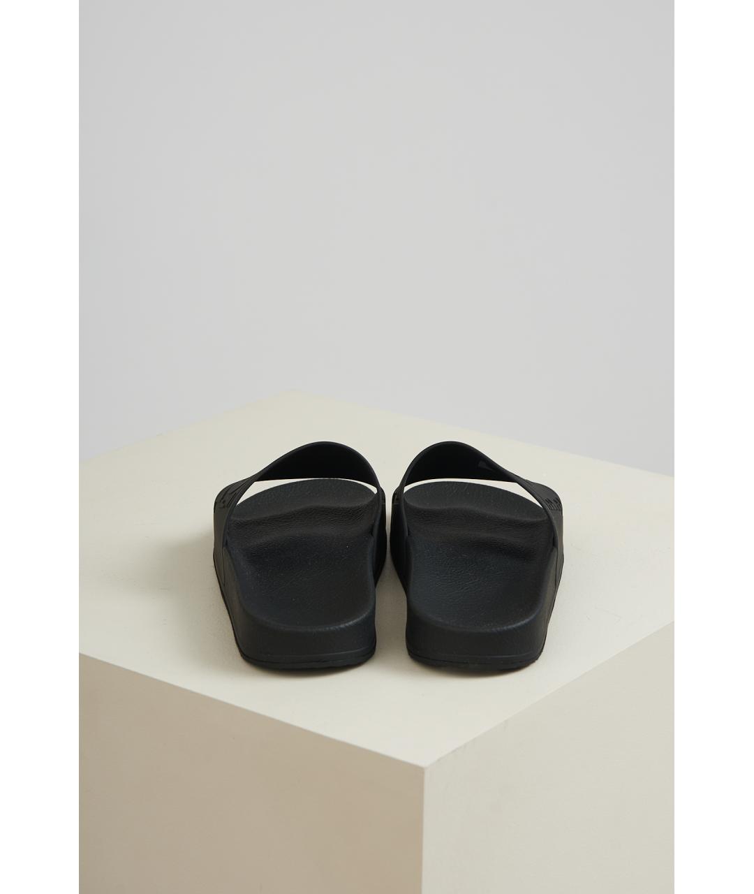 MM6 MAISON MARGIELA Черные резиновые шлепанцы, фото 4