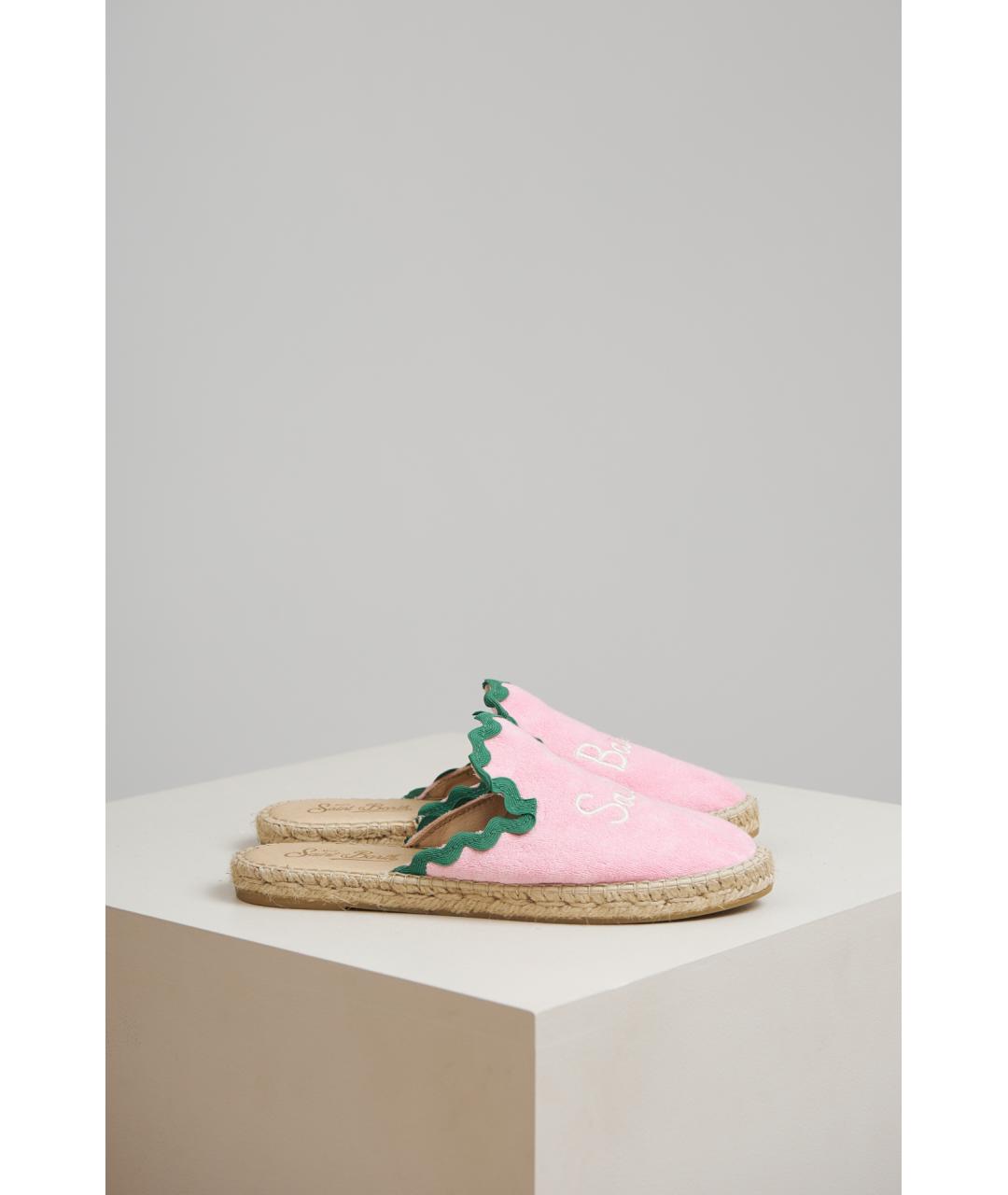 MC2 SAINT BARTH Розовые текстильные босоножки, фото 5