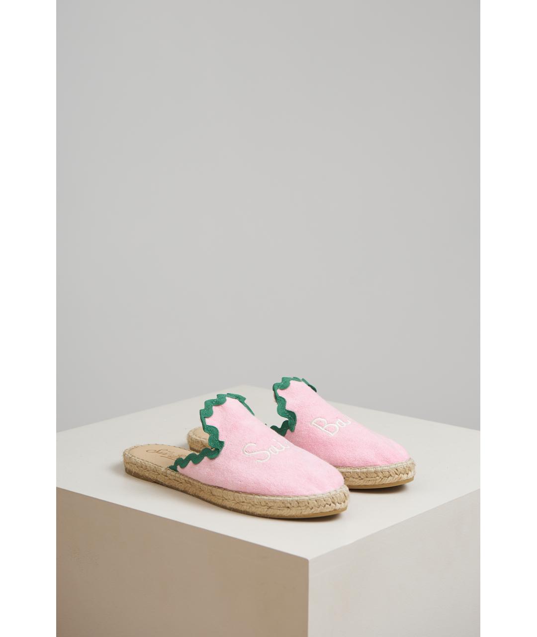 MC2 SAINT BARTH Розовые текстильные босоножки, фото 2