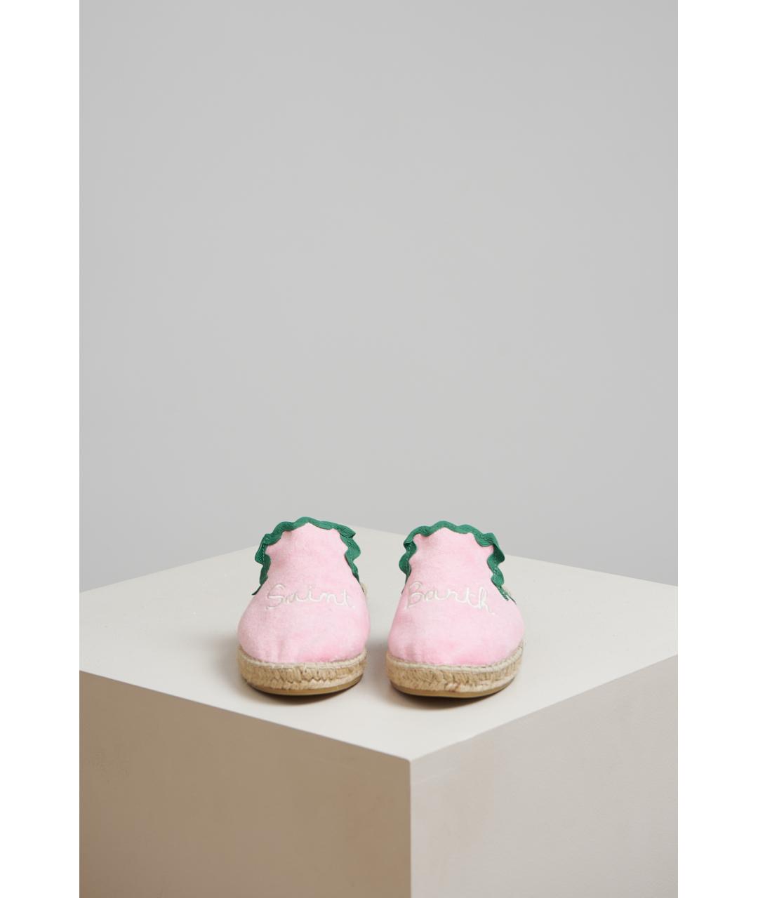 MC2 SAINT BARTH Розовые текстильные босоножки, фото 3