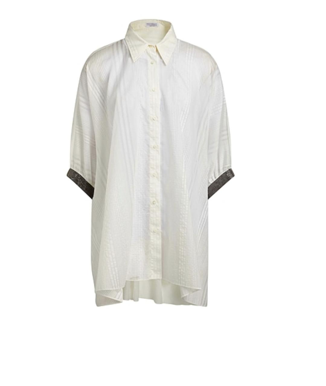 BRUNELLO CUCINELLI Белая хлопковая рубашка, фото 1