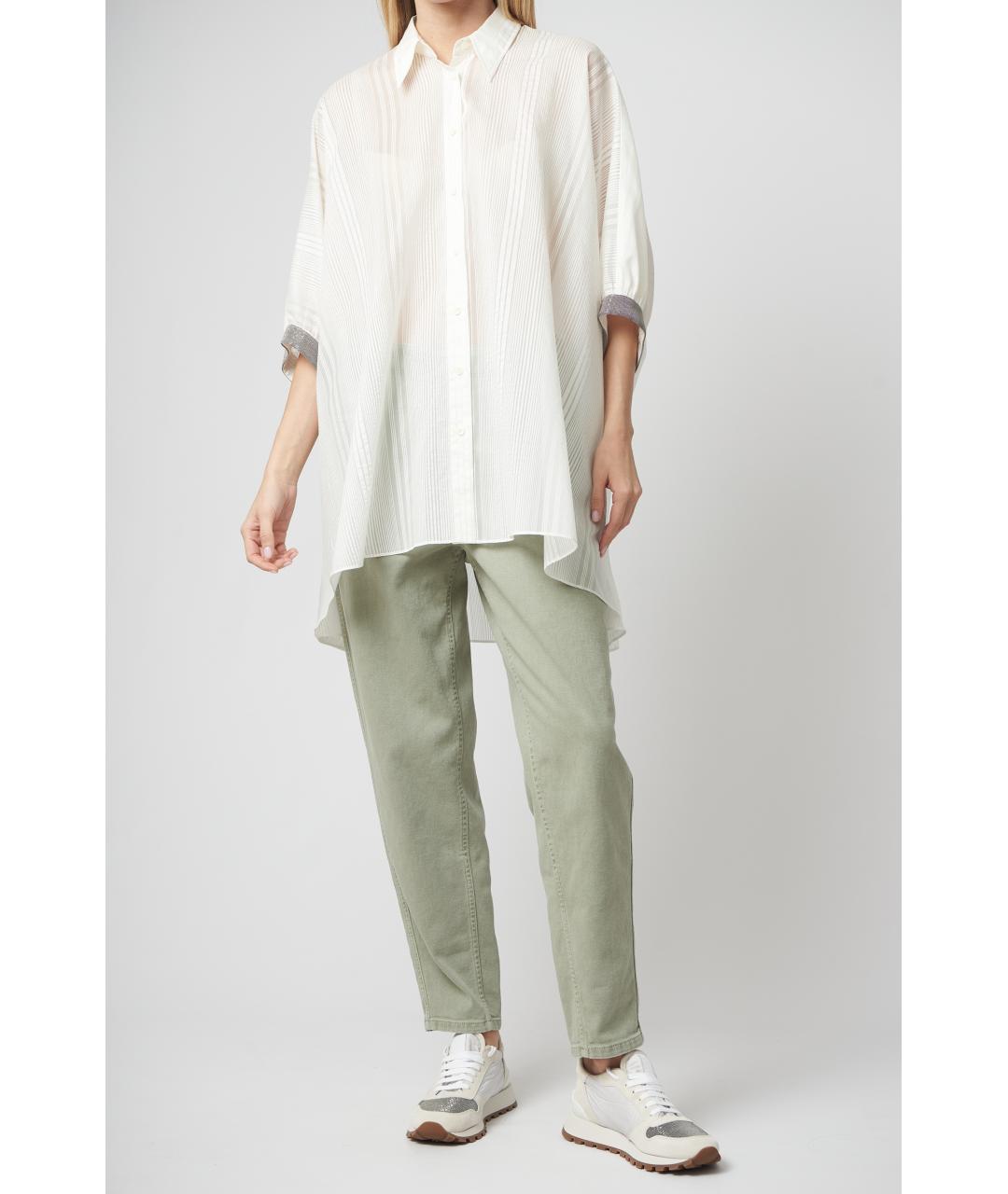 BRUNELLO CUCINELLI Белая хлопковая рубашка, фото 2