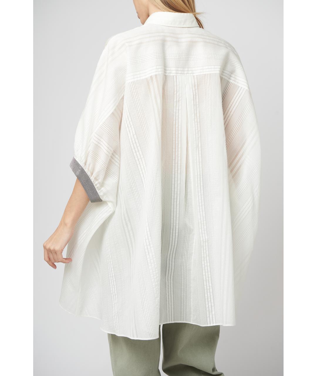 BRUNELLO CUCINELLI Белая хлопковая рубашка, фото 6