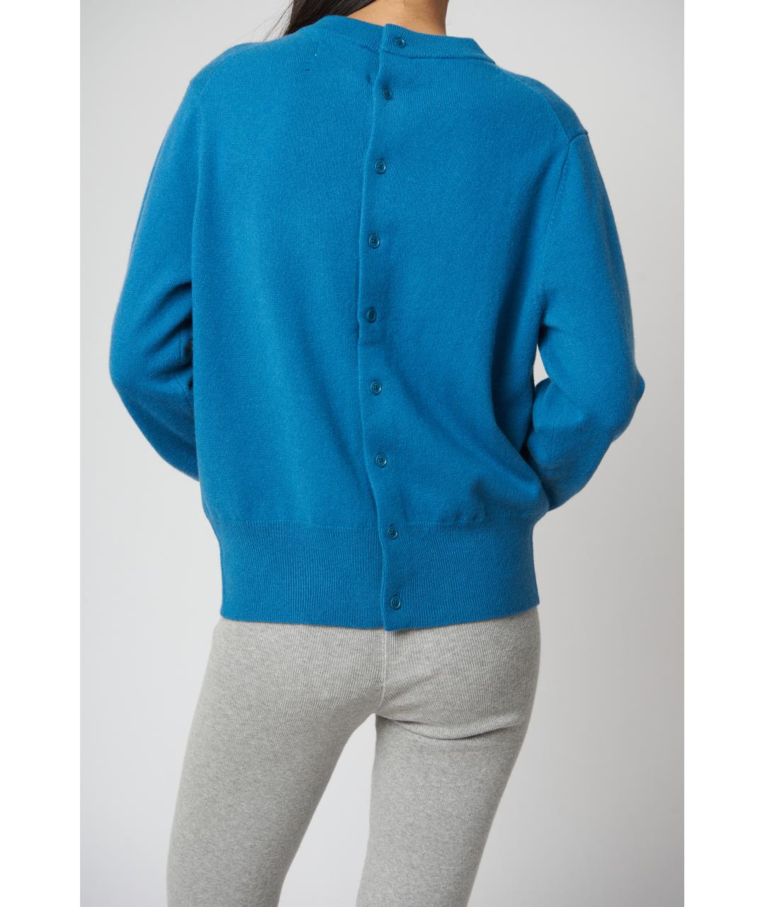 EXTREME CASHMERE Голубой кашемировый джемпер / свитер, фото 5