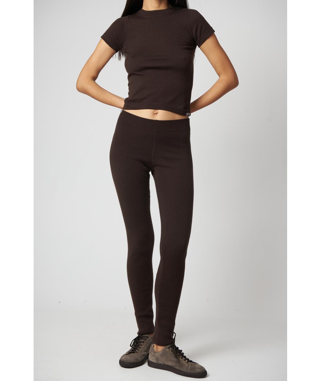 EXTREME CASHMERE Коричневая кашемировая футболка, фото 3