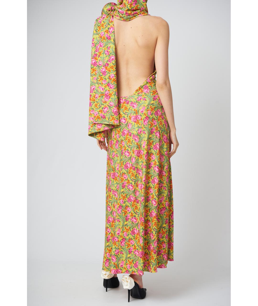 MAGDA BUTRYM Желтое вискозное платье, фото 4