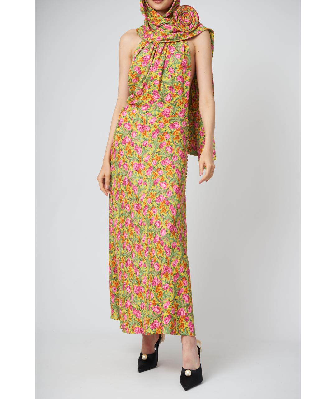 MAGDA BUTRYM Желтое вискозное платье, фото 2