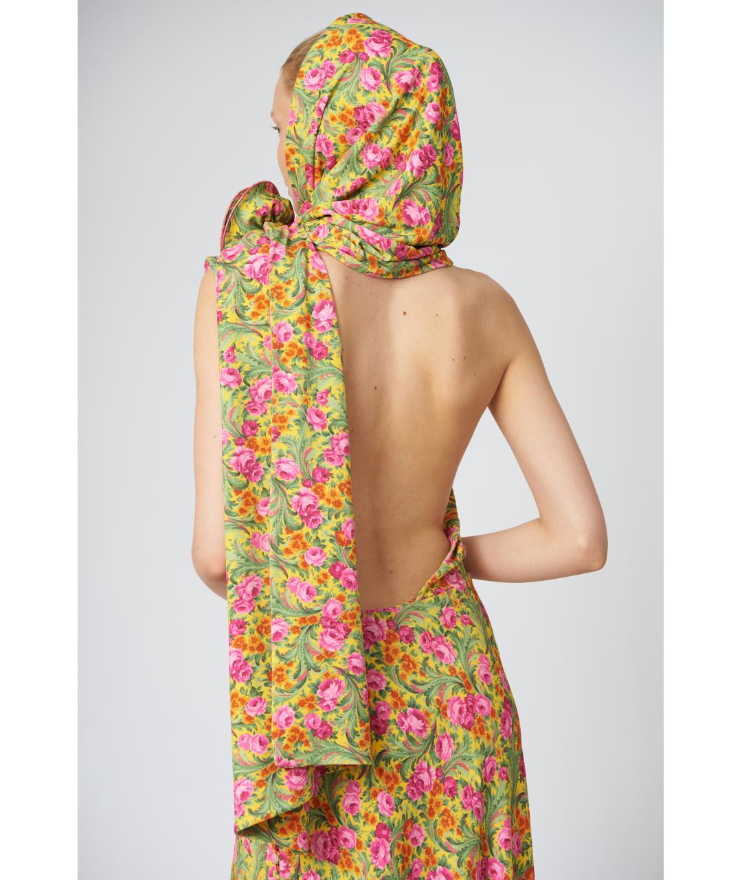 MAGDA BUTRYM Желтое вискозное платье, фото 6