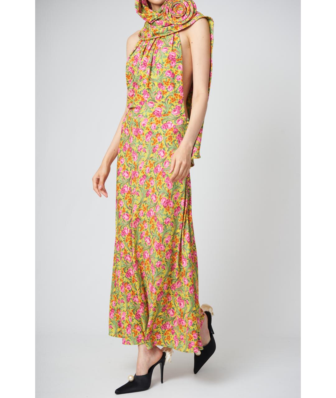 MAGDA BUTRYM Желтое вискозное платье, фото 3