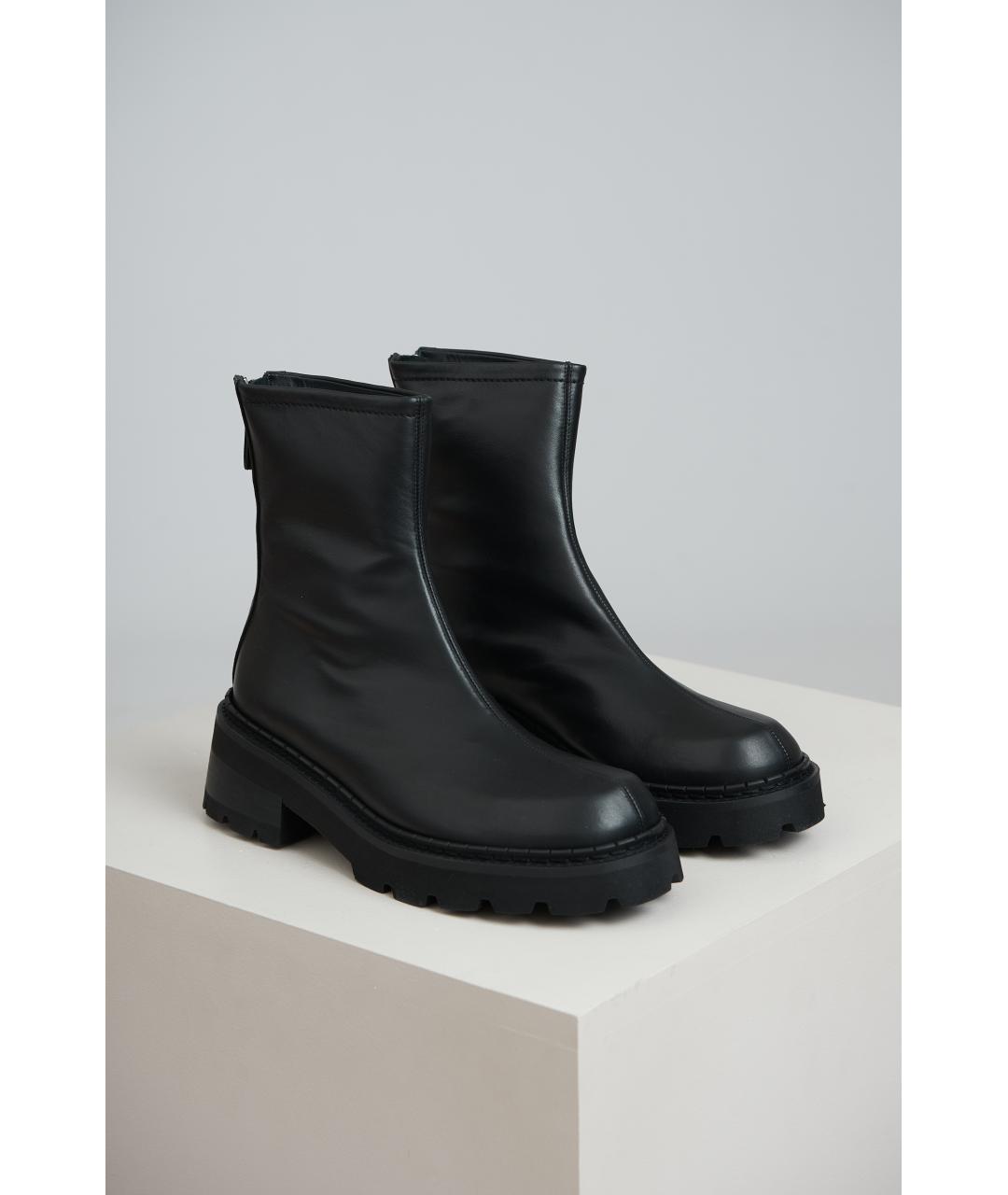 BY FAR Черные кожаные ботинки, фото 6