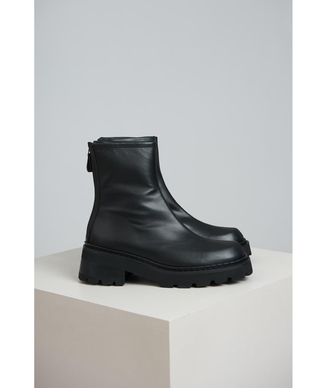 BY FAR Черные кожаные ботинки, фото 2