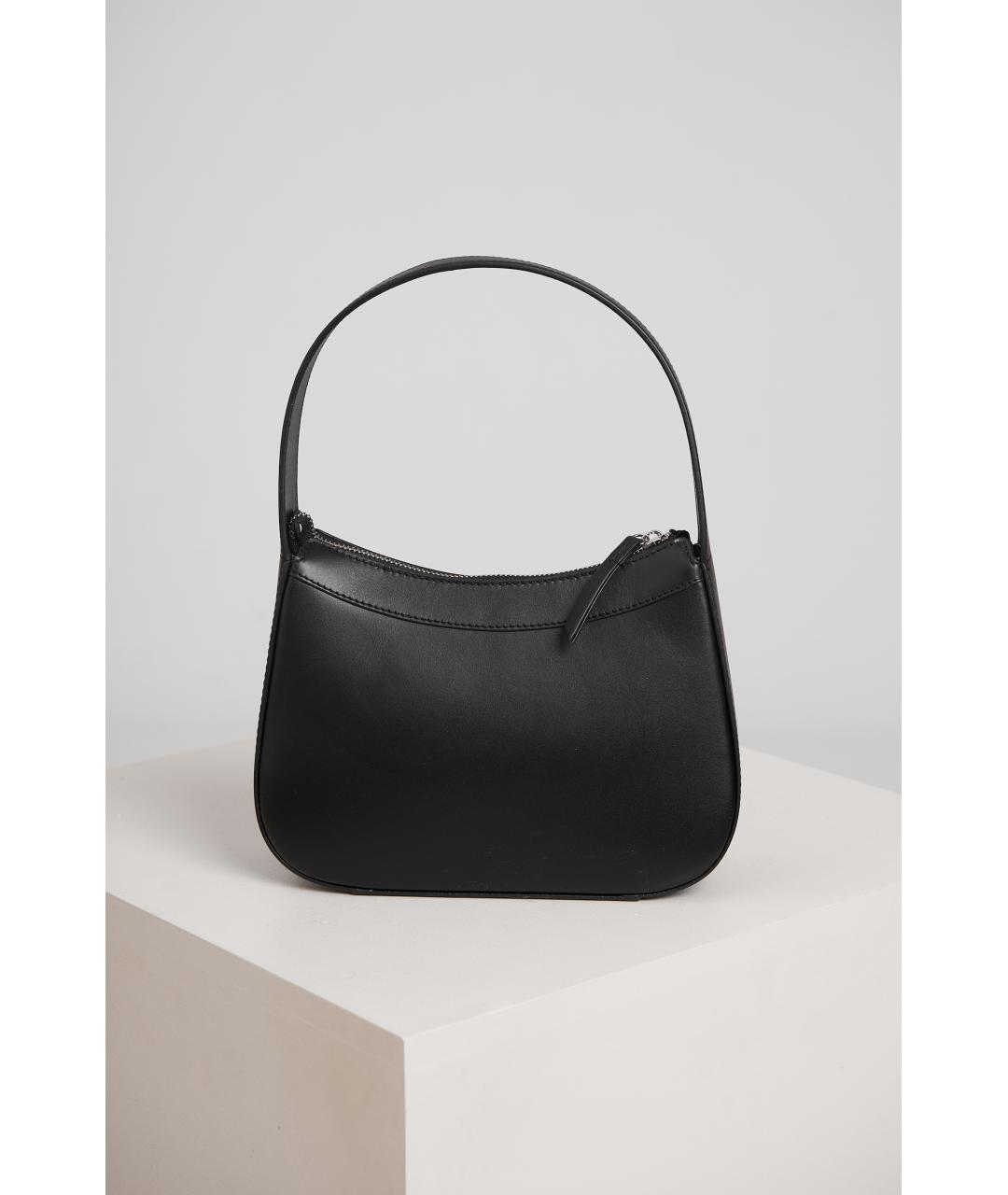 BY FAR Черная кожаная сумка с короткими ручками, фото 5