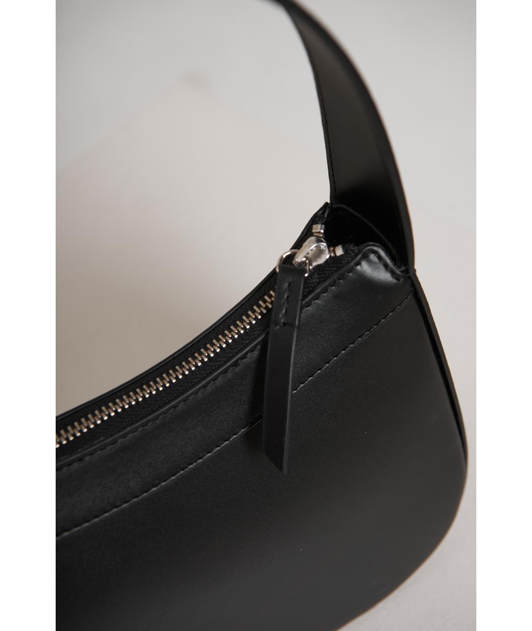 BY FAR Черная кожаная сумка с короткими ручками, фото 4
