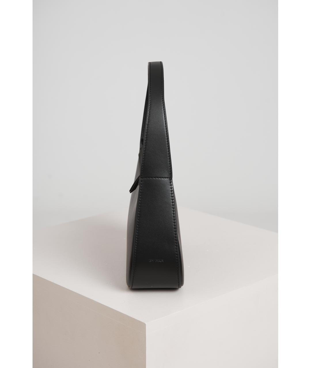 BY FAR Черная кожаная сумка с короткими ручками, фото 3