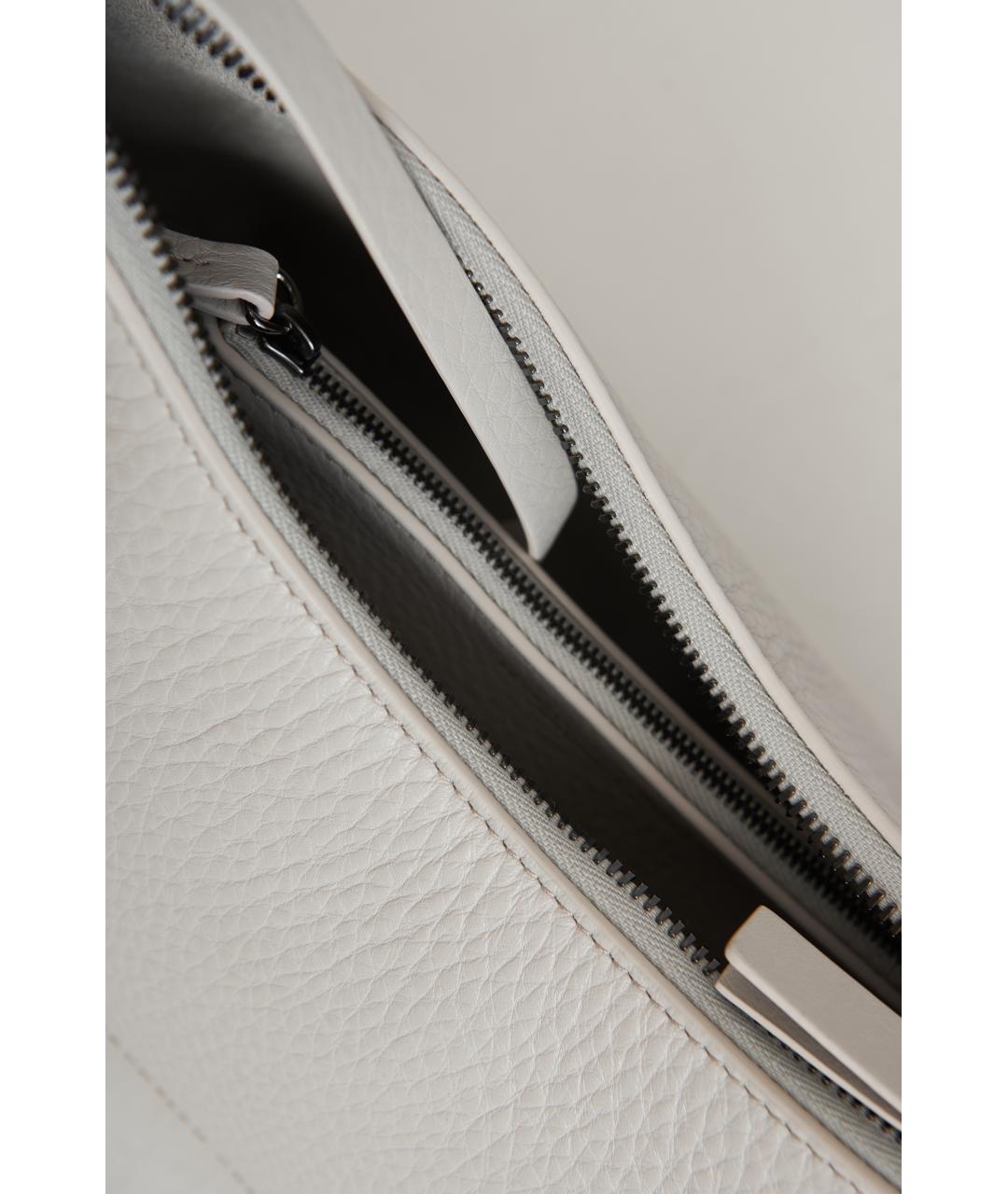 BRUNELLO CUCINELLI Бежевая кожаная сумка с короткими ручками, фото 5