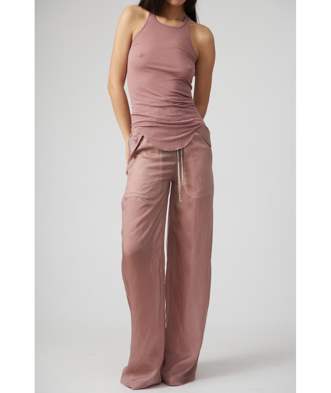 RICK OWENS Розовая вискозная майка, фото 2