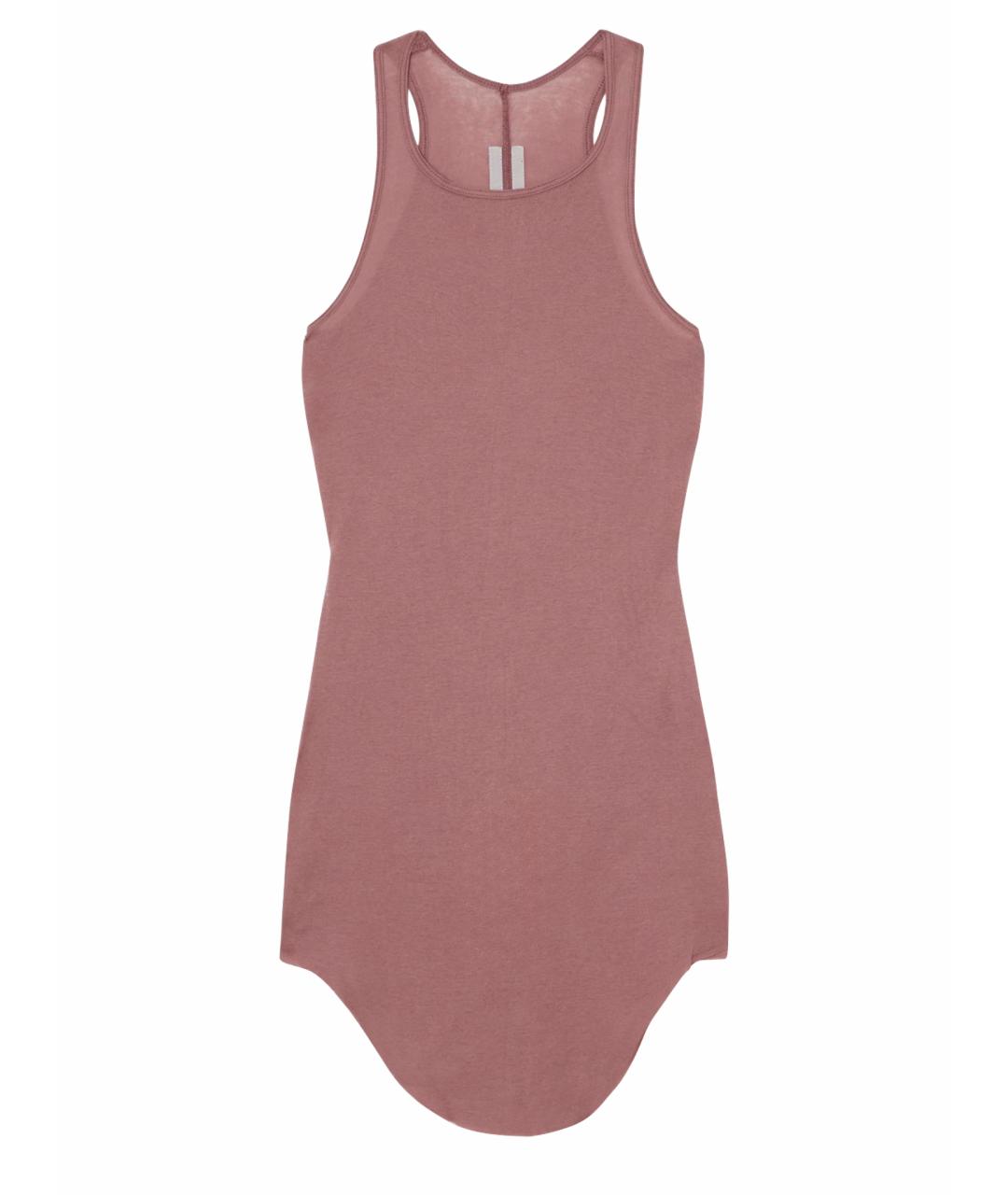 RICK OWENS Розовая вискозная майка, фото 1