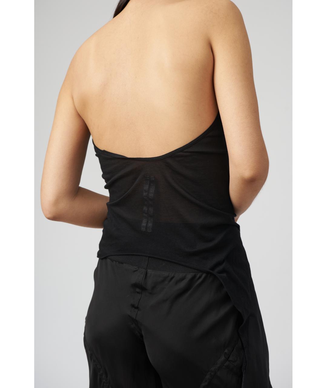 RICK OWENS Черная хлопковая майка, фото 4