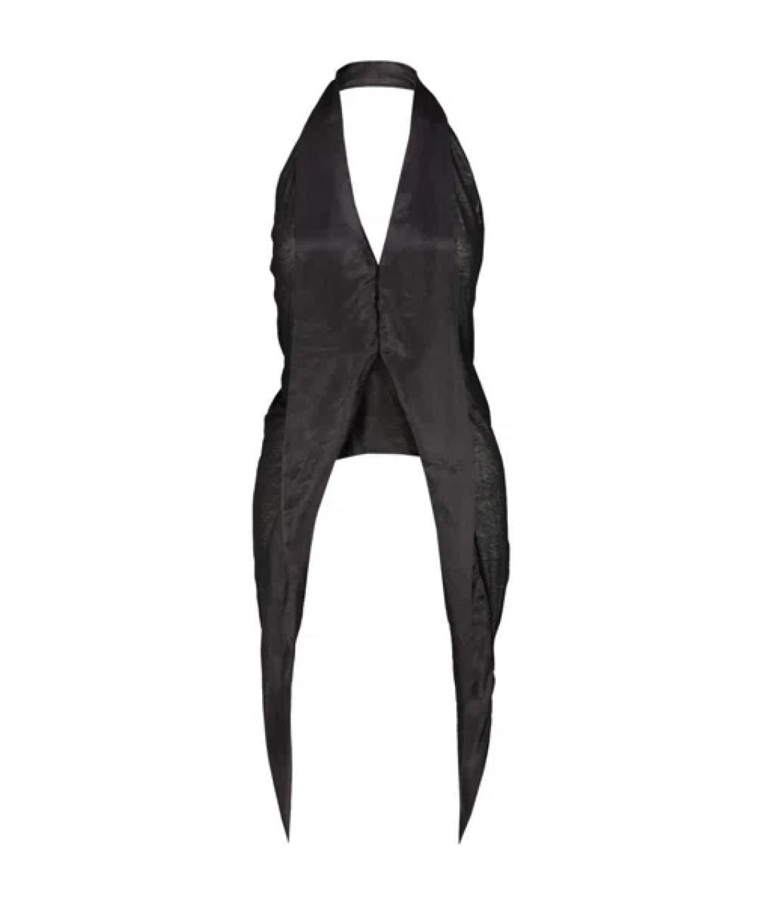 RICK OWENS Черная хлопковая майка, фото 1