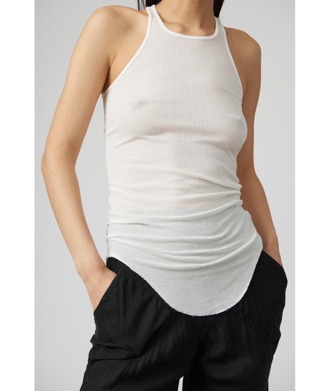 RICK OWENS Белая вискозная майка, фото 3