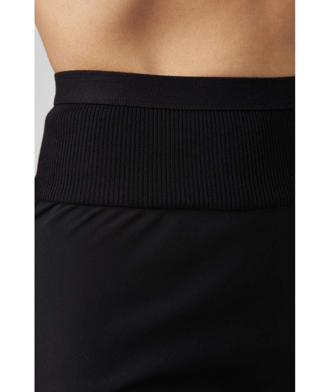 RICK OWENS Черная шелковая юбка миди, фото 2