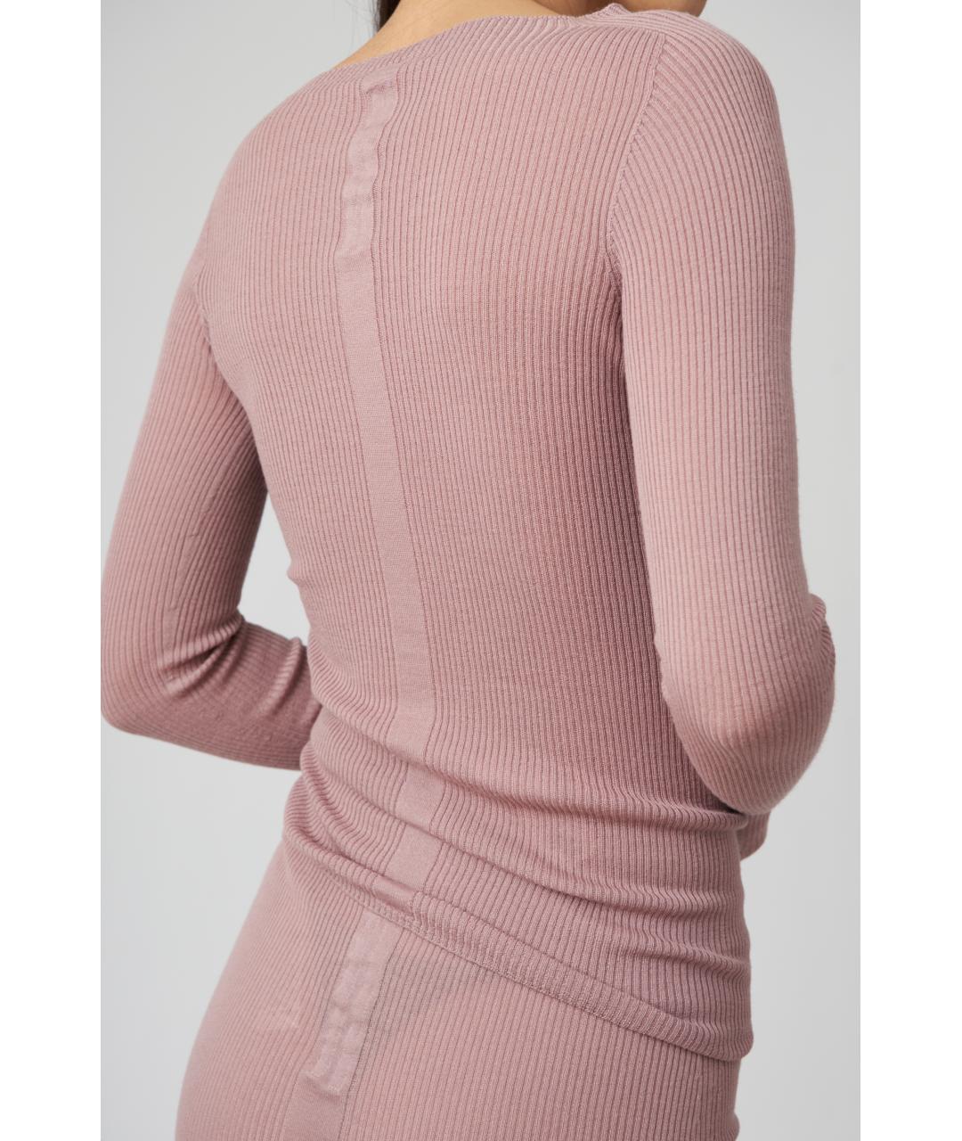 RICK OWENS Розовый шерстяной джемпер / свитер, фото 5