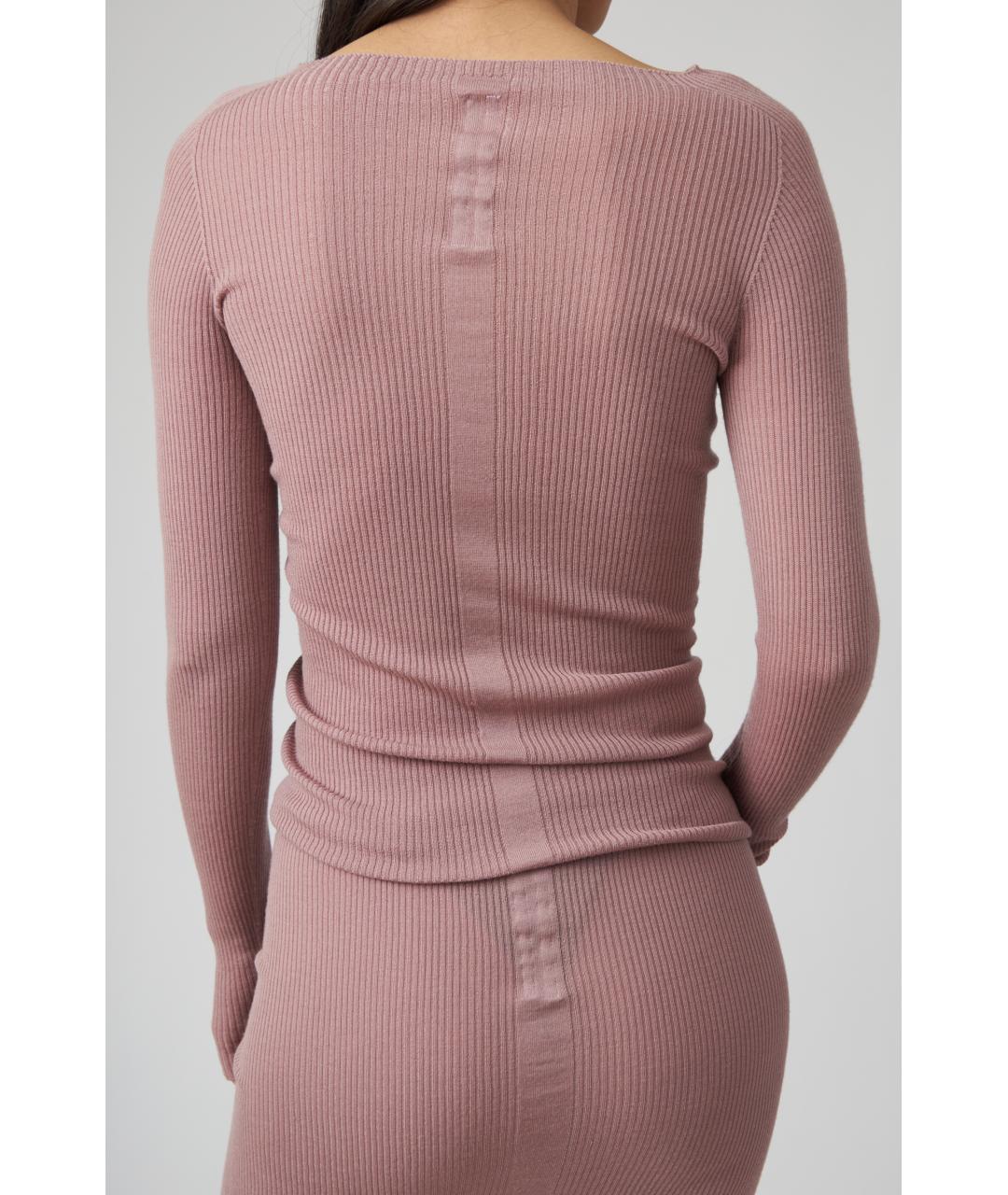 RICK OWENS Розовый шерстяной джемпер / свитер, фото 6