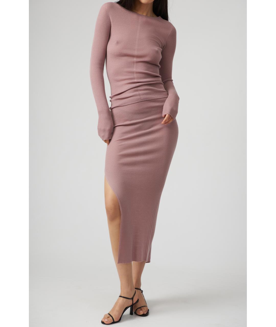 RICK OWENS Розовый шерстяной джемпер / свитер, фото 2