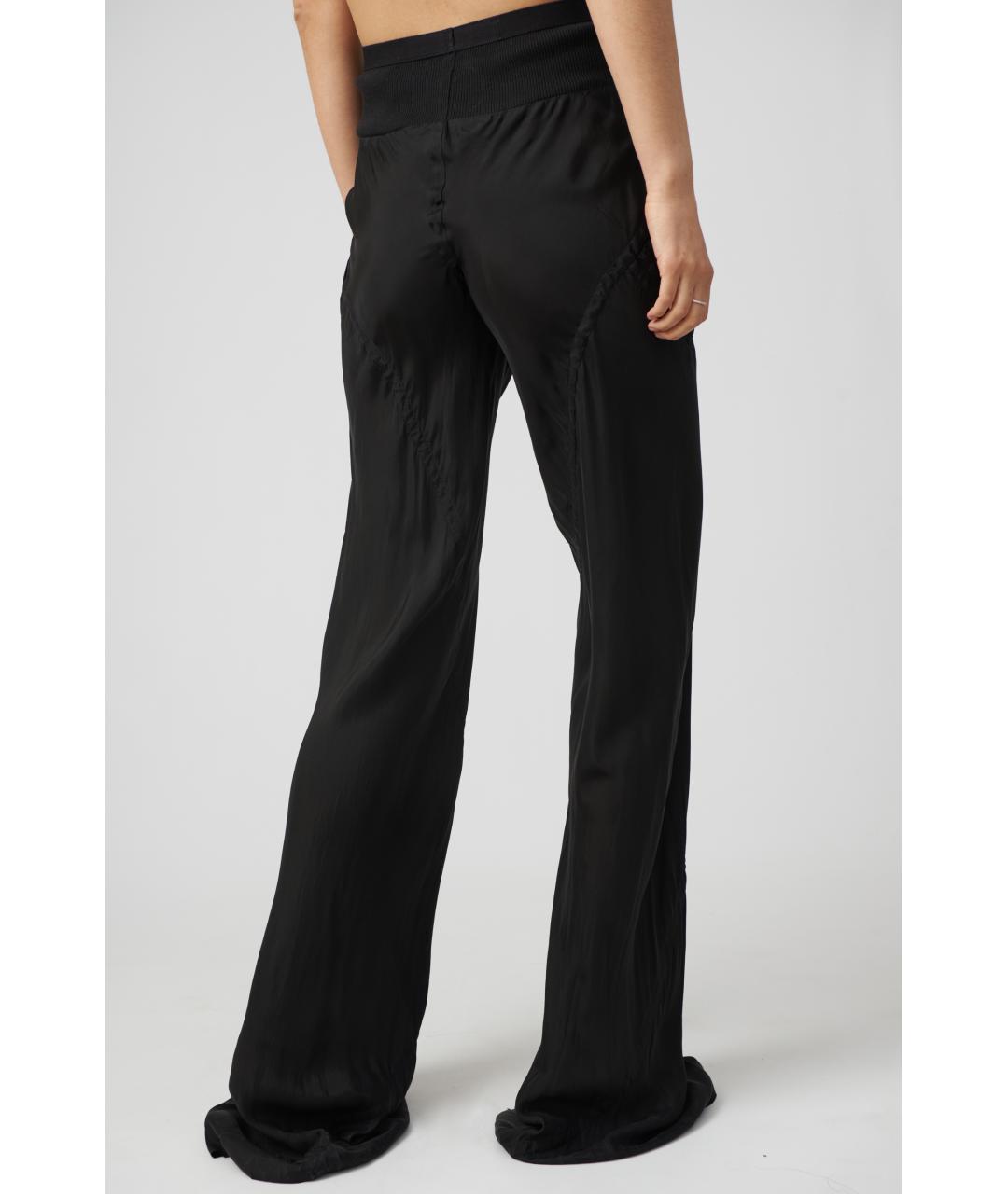 RICK OWENS Черные прямые брюки, фото 4