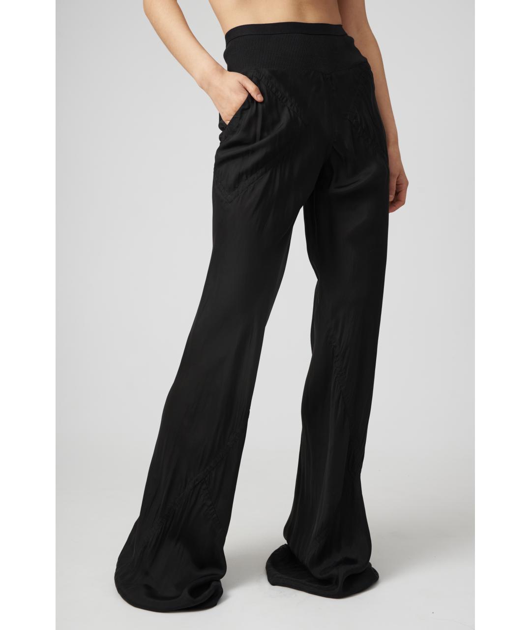 RICK OWENS Черные прямые брюки, фото 2