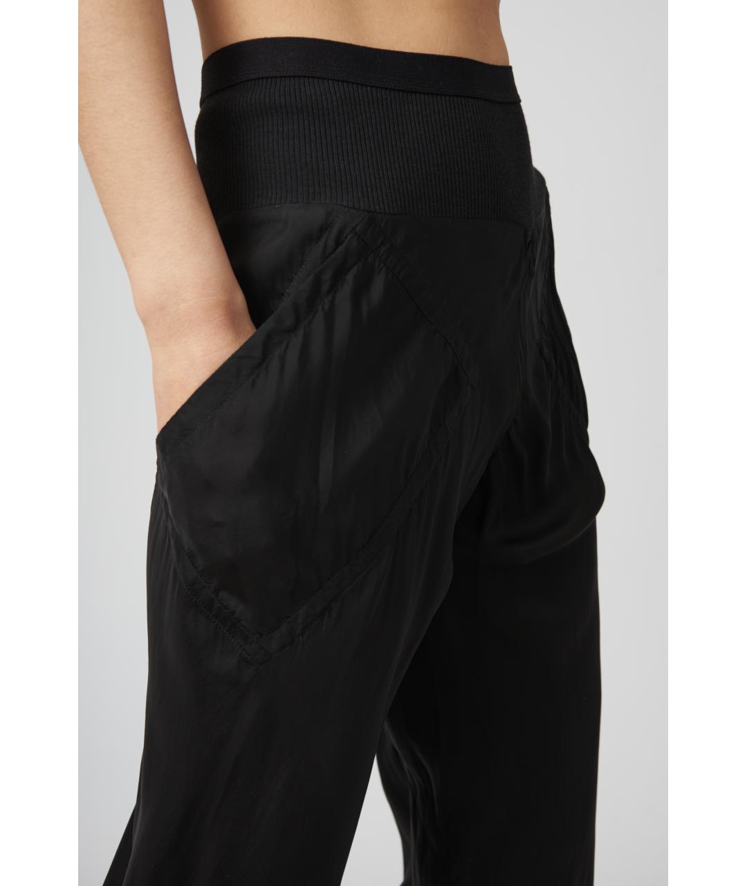RICK OWENS Черные прямые брюки, фото 3