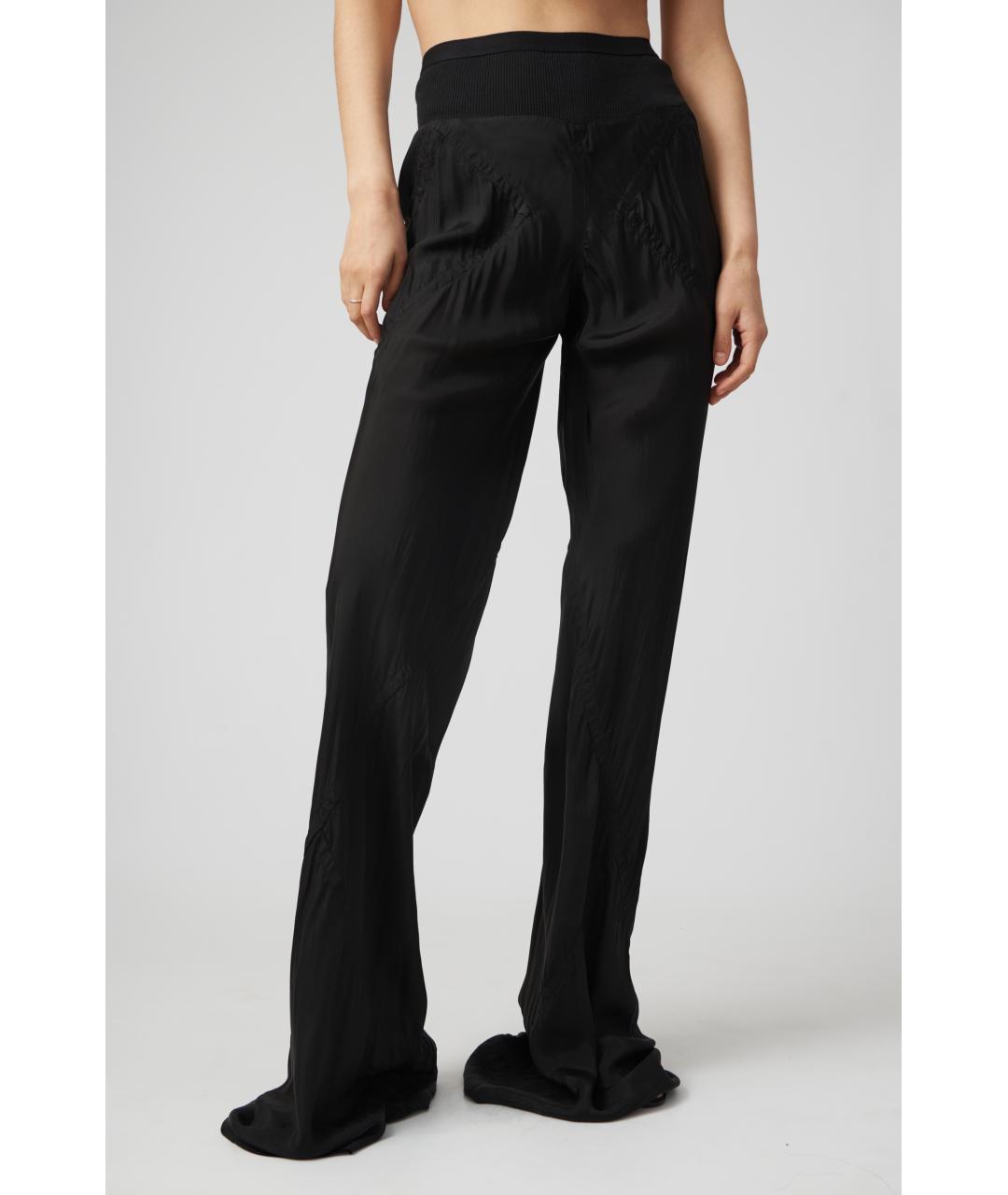 RICK OWENS Черные прямые брюки, фото 5
