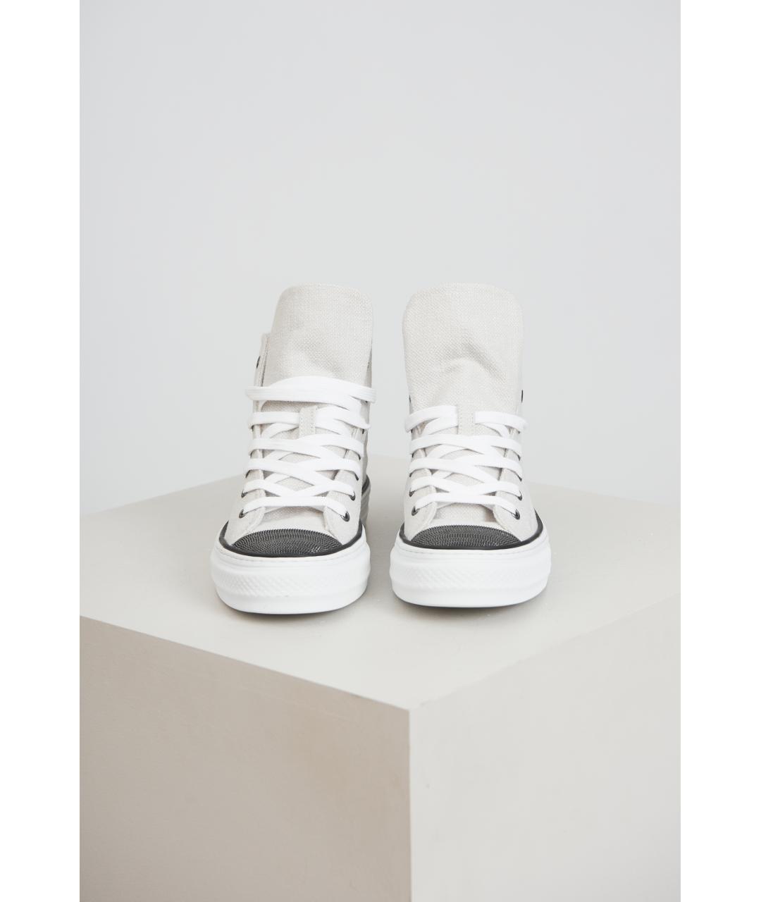 BRUNELLO CUCINELLI Серые текстильные кеды, фото 4