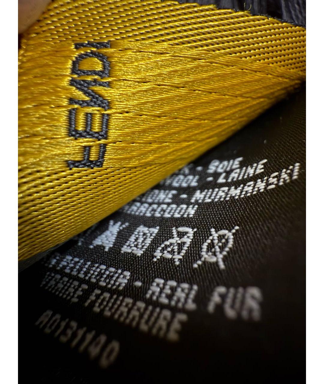 FENDI Антрацитовый платок, фото 8
