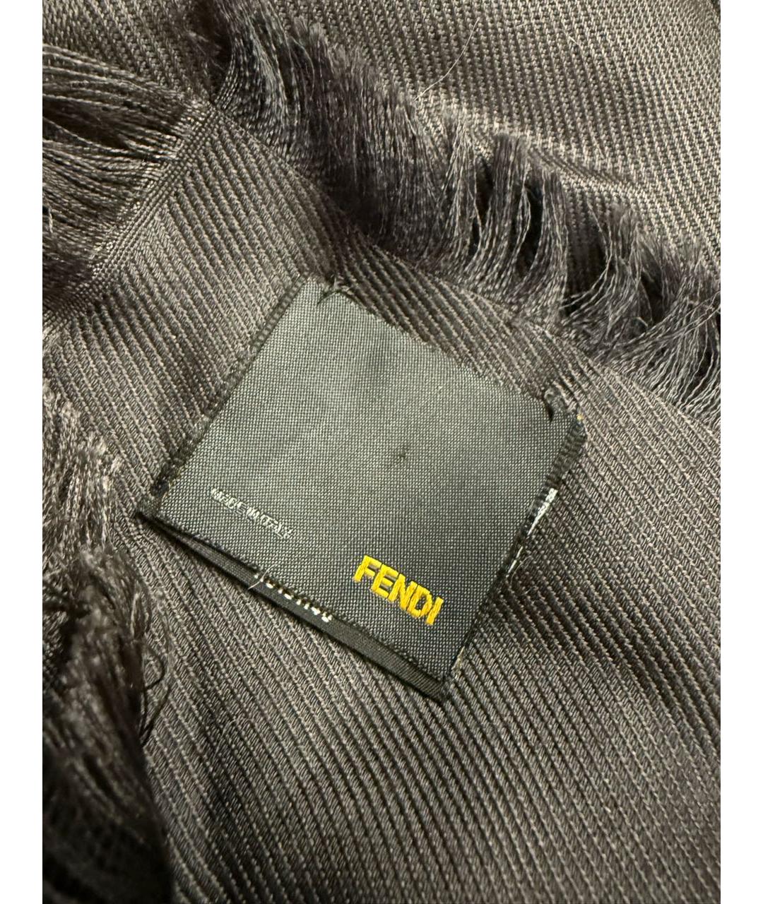 FENDI Антрацитовый платок, фото 6