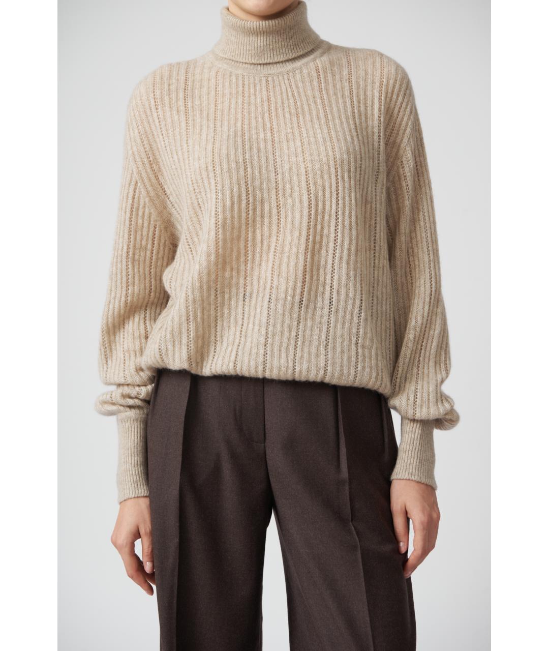 KITON Бежевый кашемировый джемпер / свитер, фото 3