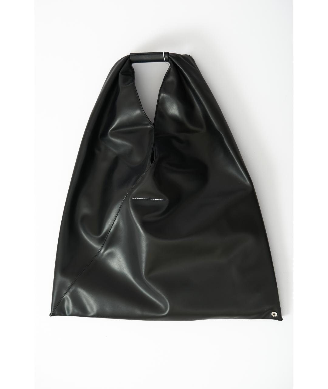 MM6 MAISON MARGIELA Черная кожаная сумка через плечо, фото 4