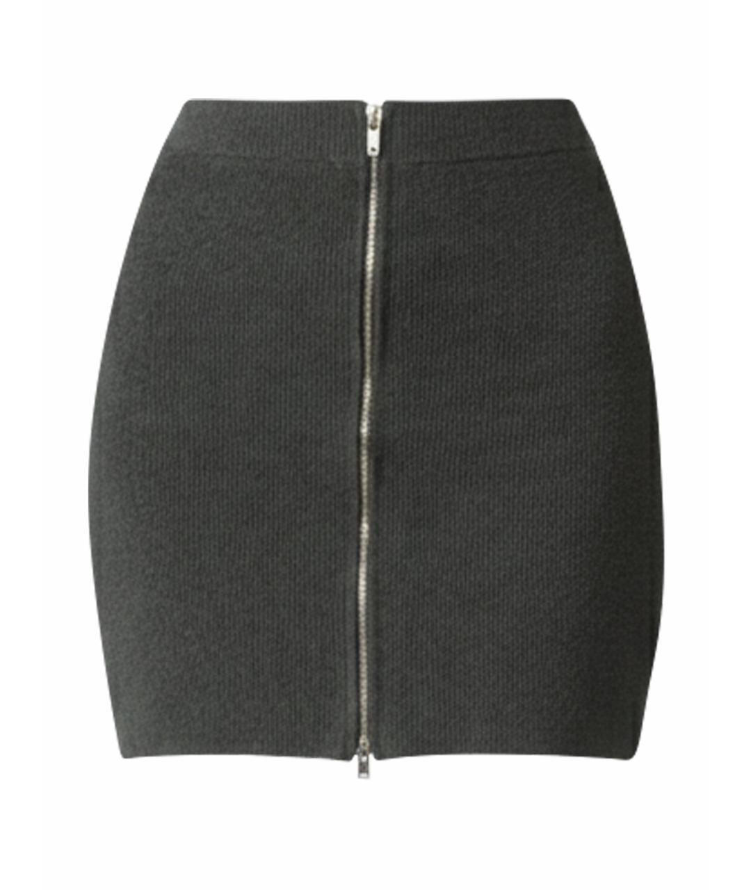 NANUSHKA Серая хлопковая юбка мини, фото 1